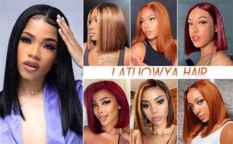 10 Inches Ginger Orange Bob Wig Human Hair 13x4 Glueless