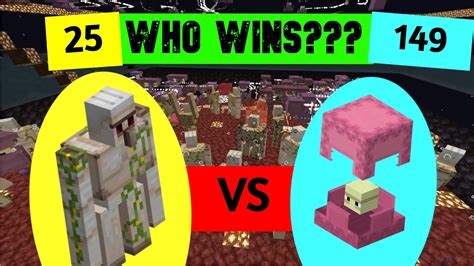 149 Shulkers Vs 25 Iron Golems Who Will Win Video 32 Minecraft