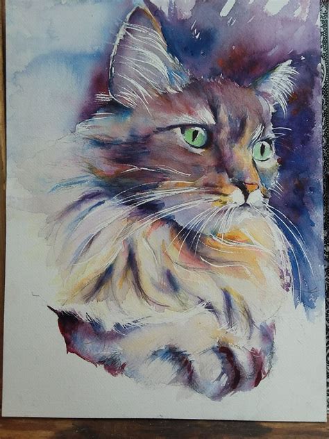 Watercolor Paintings Of Cats