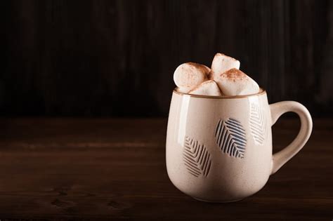 Premium Photo Hot Chocolate With Marshmallows In A Cup