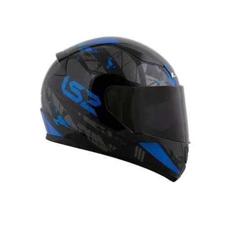 Casco Integral Para Moto LS2 Rapid FF353 Palimnesis Negro Y Azul