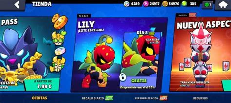 Brawl Stars el precio de Lily la nueva brawler en créditos y gemas