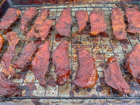 Spicy Smoked Pork Jerky Traeger Dehydrator Or Oven Hilda S Kitchen Blog