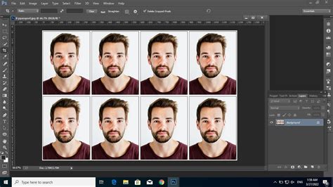 How To Create A Passport Size Photo In Adobe Photoshop Cc Photoshop Tutorial New Easy Way In