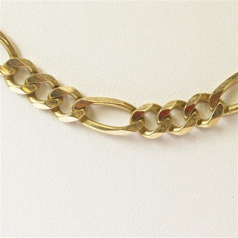 14kt Gold 39.1g Figaro Chain Necklace | Property Room