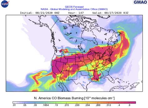 Smoke forecast for August 22, 2020 - Wildfire Today