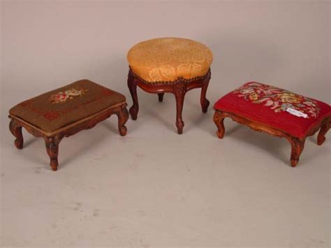 Needlepoint footstools