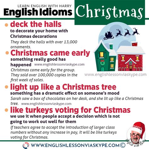 Popular English Christmas Idioms And Sayings English With Harry