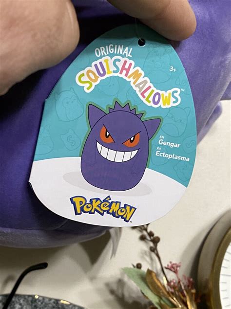 Mavin Pokemon Squishmallow Gengar Plush New Inch Kellytoy Nwt