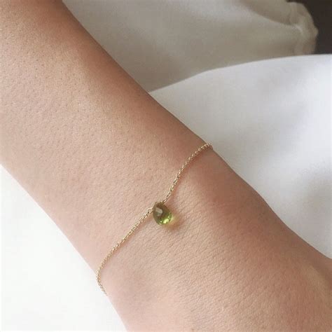 Dainty August Bracelet Etsy