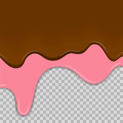 Ilustraci N De Vector De Helado Derretido Doble Helado De Chocolate Y