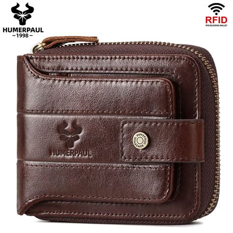 Humerpaul Genuine Leather Men S Wallet Rfid Male Credit Card Holder