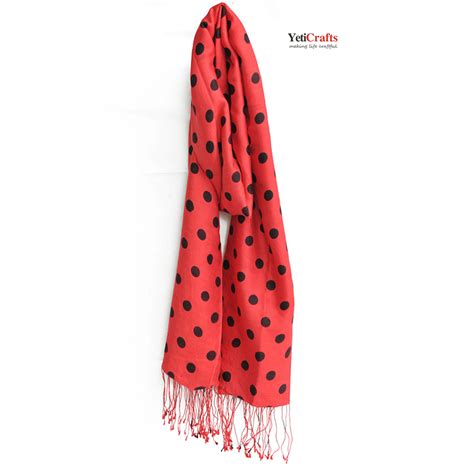 Red Pattern Scarf Silk