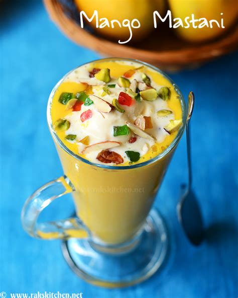 Mango Mastani Recipe Raks Kitchen Indian Vegetarian Recipes