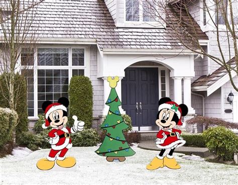 Hand Painted Disney Mickey Minnie And Disney Christmas Tree Pc Set