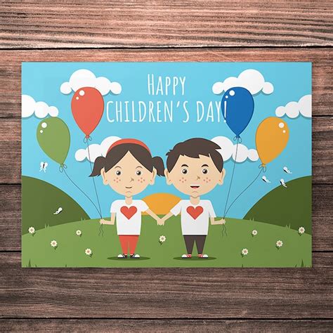 Premium Vector | Happy children's day card