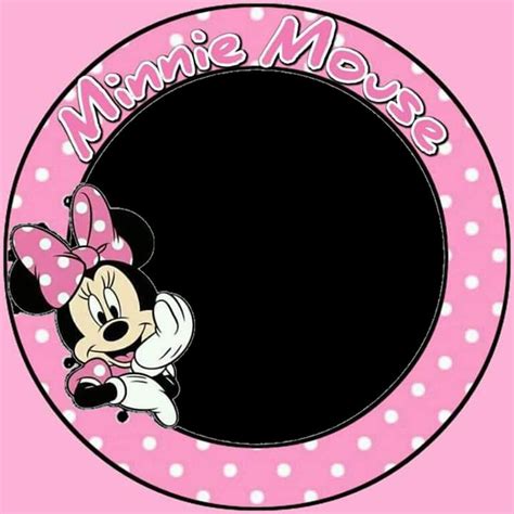 A Minnie Mouse Photo Frame With Polka Dots