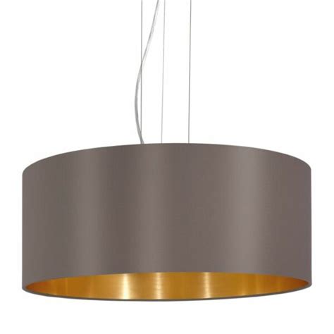 Modern Minimalist Pendant Light Satin Nickel With Cappuccino And Gold