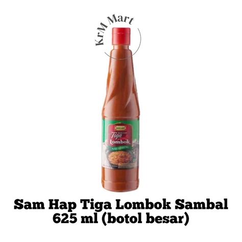 Jual Sambal Sam Hap Samhap 625 Ml 3 Tiga Lombok Sambel Saos Saus Botol