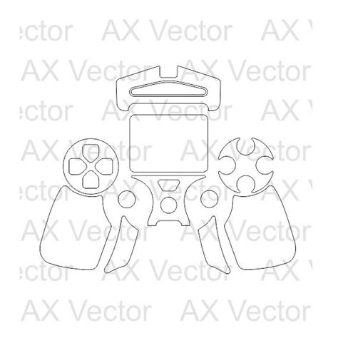 Ps4 Controller Template Vector Contour Cut Template By Axvector