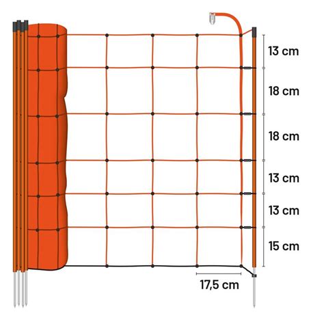 Filet de clôture électrique BASIC de VOSS farming pour ovins 50 m 90