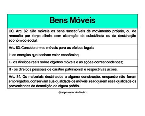 bens móveis Direito civil Direito administrativo Faculdade de direito