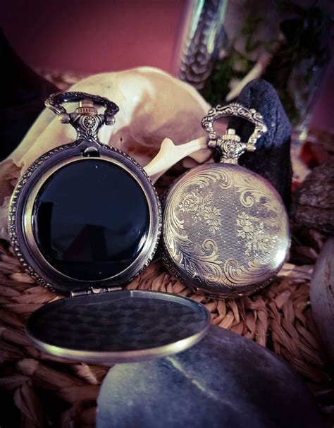 Scrying Mirror With A Pouch Of Mugwort Silver Etched Finish For