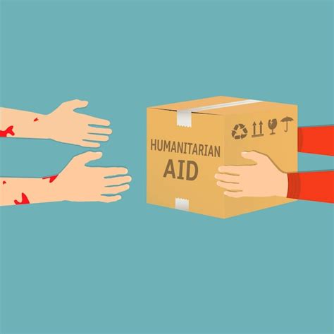 Premium Vector Humanitarian Aid Flat Design Illustration