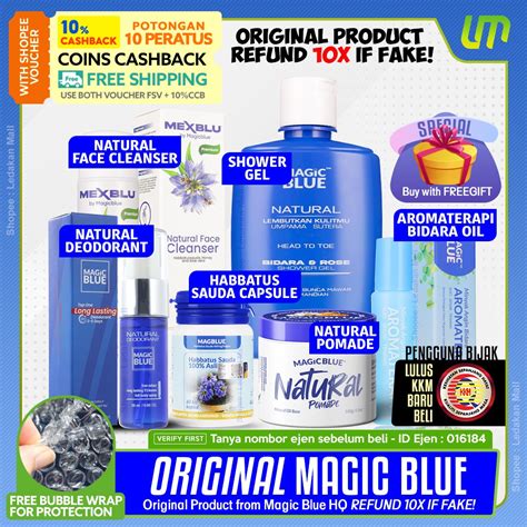 Magic Blue Mexblu Original Deodorant Habbatus Sauda Pomade Shower