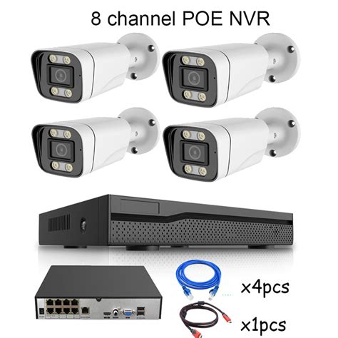 Poe Nvr Kit Channel Ip Camera Mp K Camera Kit Cctv System Poe Nvr