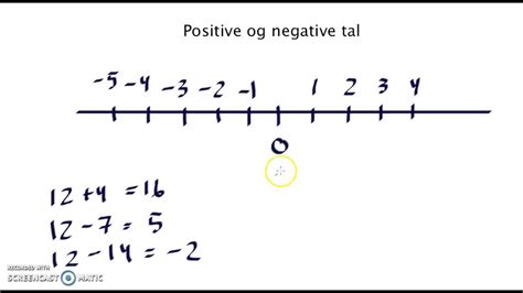 Matematik Intro 1 Positive Og Negative Tal YouTube