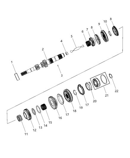 Input Shaft Assembly 2016 Jeep Patriot