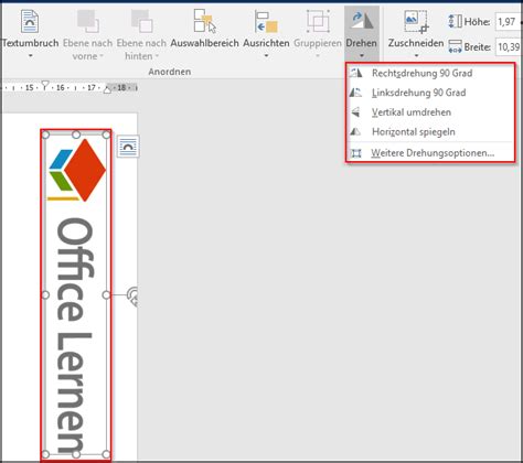Wie Kann Ich In Word Ein Bild Drehen Office Lernen