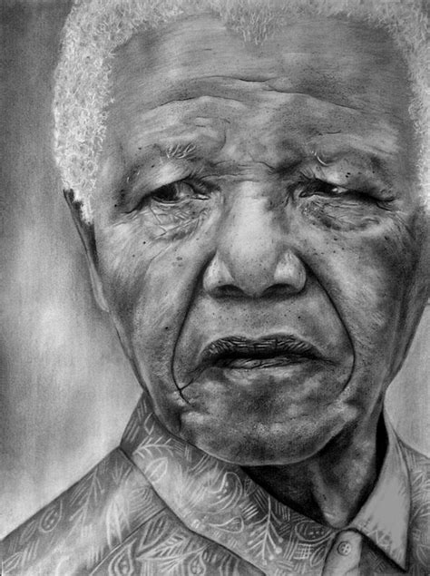 Pencil Sketch Of Nelson Mandela Capturing The Legacy Of An Icon