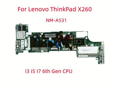 Bx260 Nm A531 For Lenovo Thinkpad X260 Laptop Motherboard With I3 I5 I7