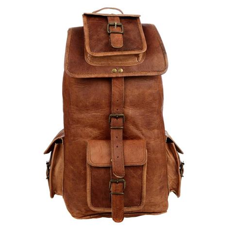 Large Brown Leather Rucksack – ElephanTyne