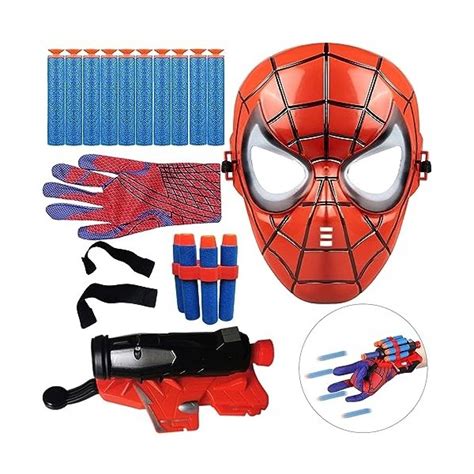 Spider Lanceur Gants Spider Web Shooter Masque Pour Enfants L