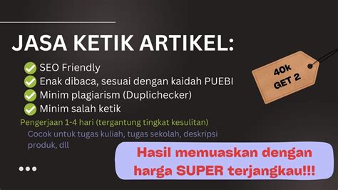 Jasa Ketik Artikel SEO Friendly