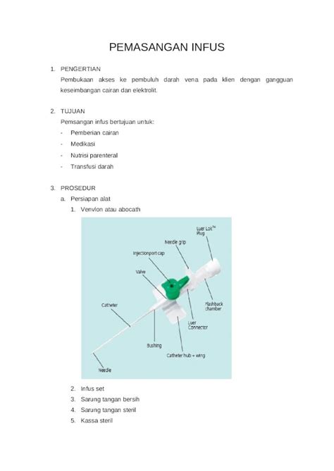 DOCX Sop Pemasangan Infus DOKUMEN TIPS