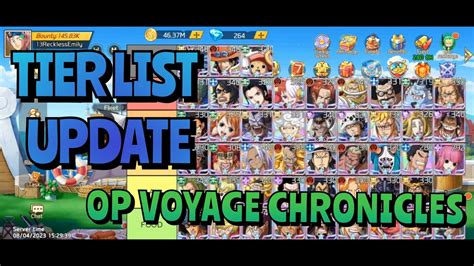 TIER LIST UPDATE TERBARU OP VOYAGE CHRONICLES OP DREAM SAILOR YouTube