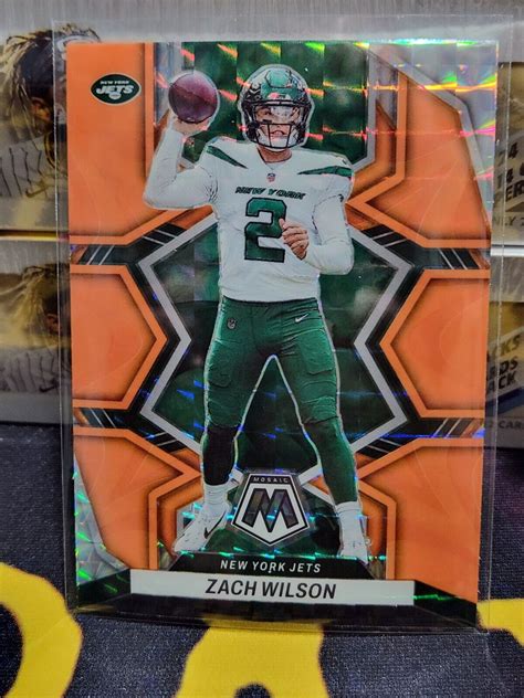 Mavin Mosaic Card Orange Reactive Parallel Sp Prizm Zach Wilson