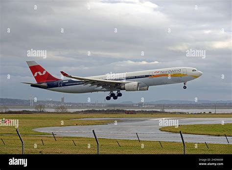 NORDWIND AIRLINES AIRBUS A330 300 VP BUJ Touching Down At LIVERPOOL