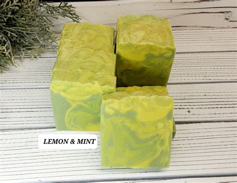 Lemon Soap Bars Handmade Coldprocessed Soap Artisan Soap Handcrafted