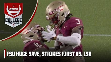 Dj Lundy With A Sack To Save A 4th And Goal Fsu Strikes First 🤯 Espn