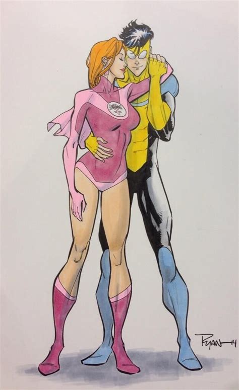 Invincible And Atom Eve By Ryan Ottley Comic Book Room Comic Books Art Best Superhero