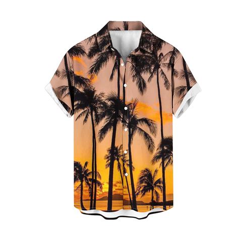 Ylsdl Mens Hawaiian Shirts Short Sleeve Stretch Casual Aloha Shirt