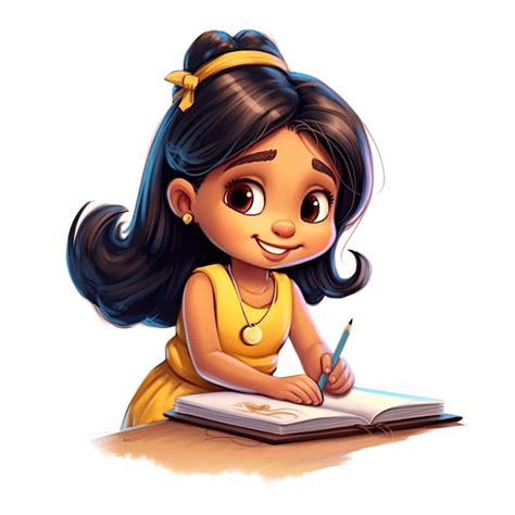 Premium AI Image 3d Illustration Of A Cute 4 Year Old Latin Girl