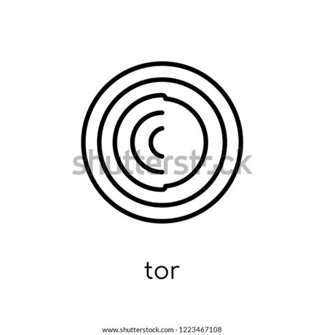 Tor Icon Trendy Modern Flat Linear Stock Vector Royalty Free