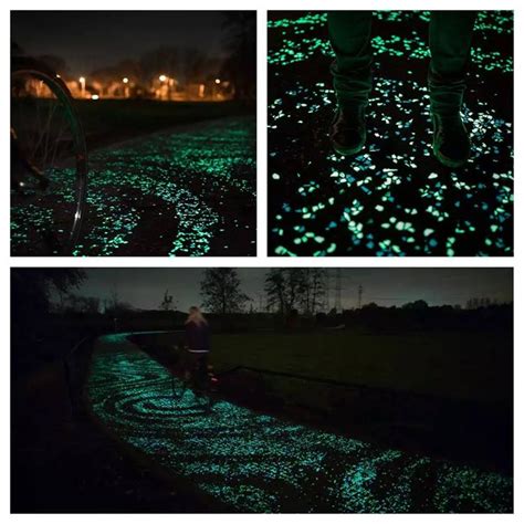 Solaroad A Gorgeous Solar Powered Glow In The Dark Bicycle Path That