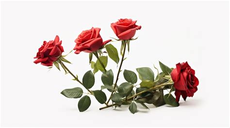 Premium Photo Red Rose On White Background Wallpaper